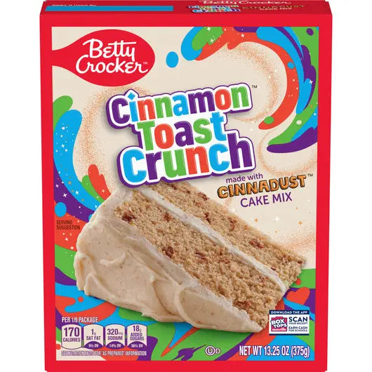 Mélange à gâteau Betty Crocker Cinnamon Toast Crunch Cinnadust 375g OhMyCandyBox