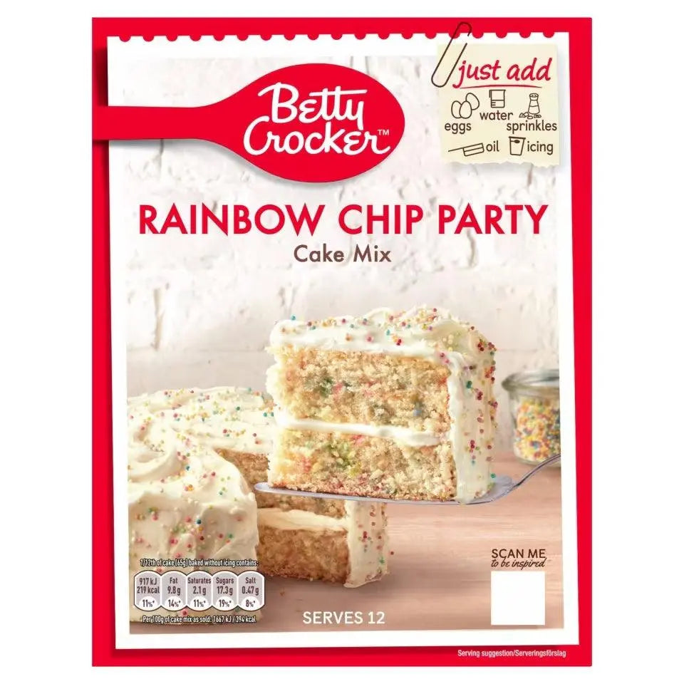 Mélange à gâteau Betty Crocker Rainbow Chip Party 425g OhMyCandyBox