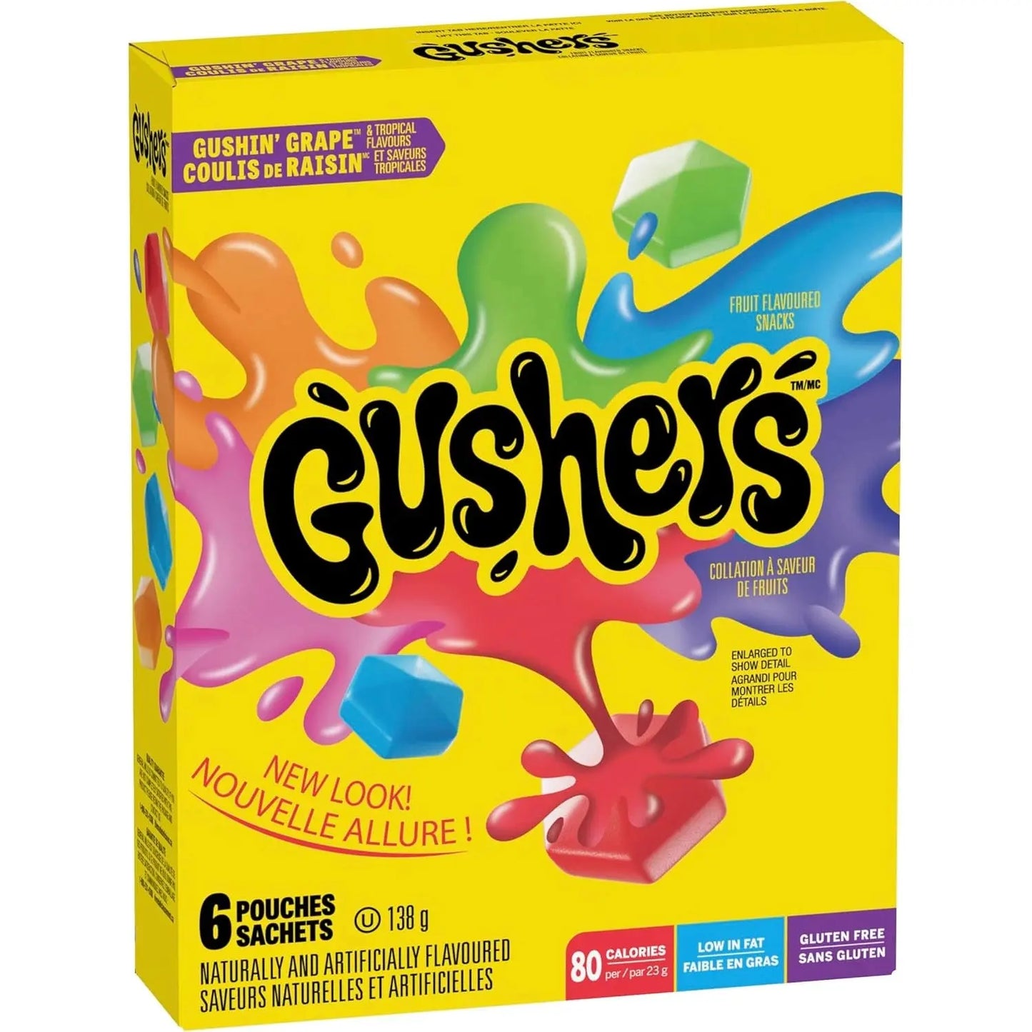 Fruit Gushers Gushin' Raisin & Éclaboussure de Fraise 6 Pack 138g OhMyCandyBox