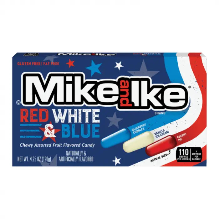 Mike and Ike Rouge, Blanc & Bleu 120g OhMyCandyBox