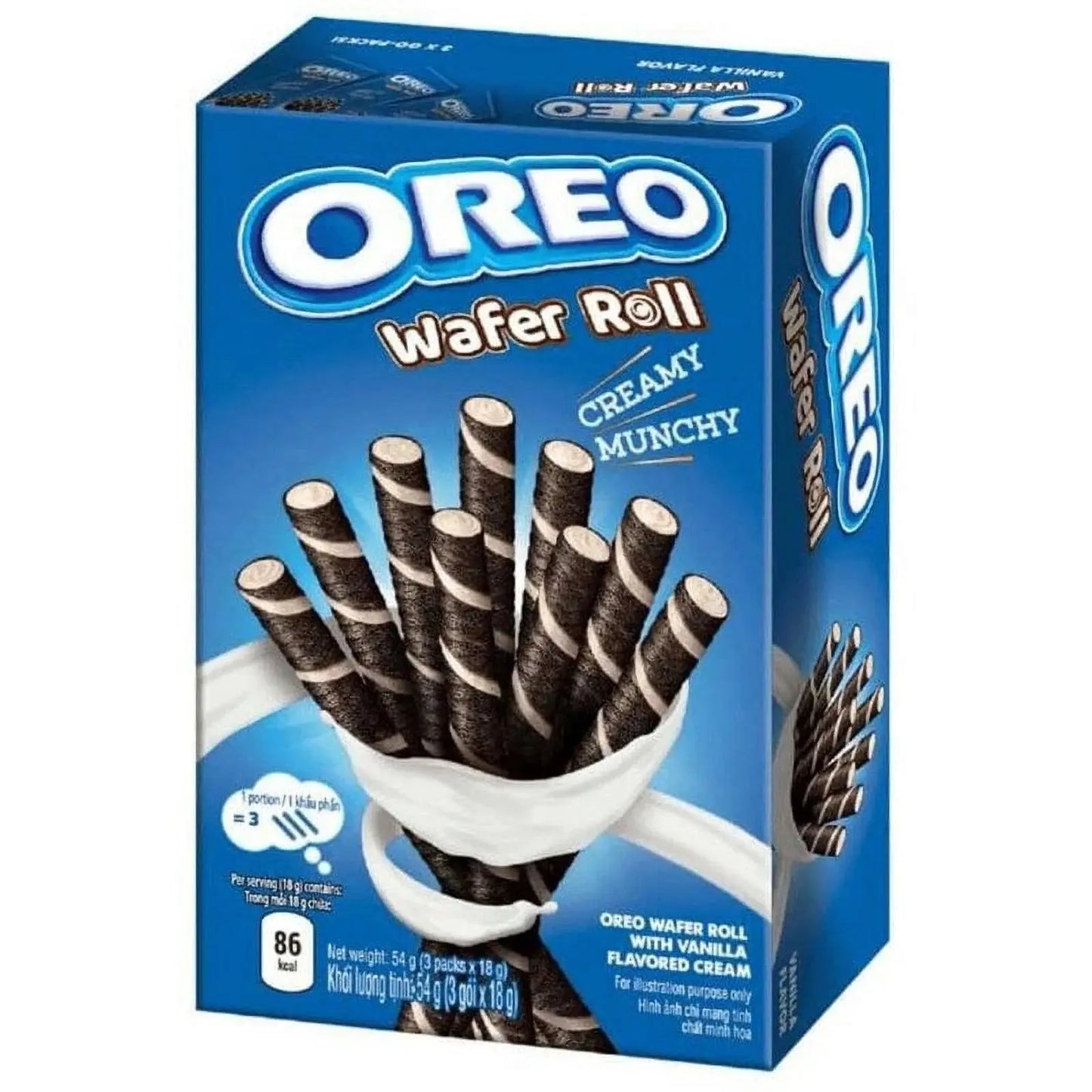 Oreo Wafer Roll Vanille 54g OhMyCandyBox