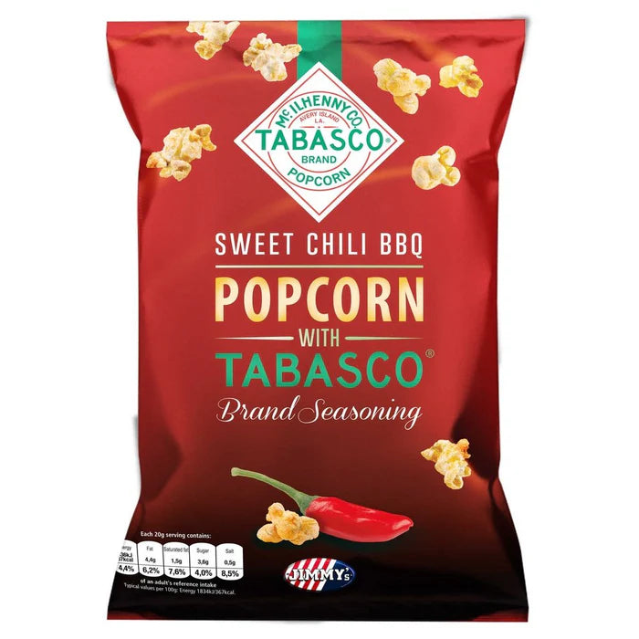 Jimmy's Tabasco Popcorn Sweet Chili Cheese 90g - OhMyCandyBox