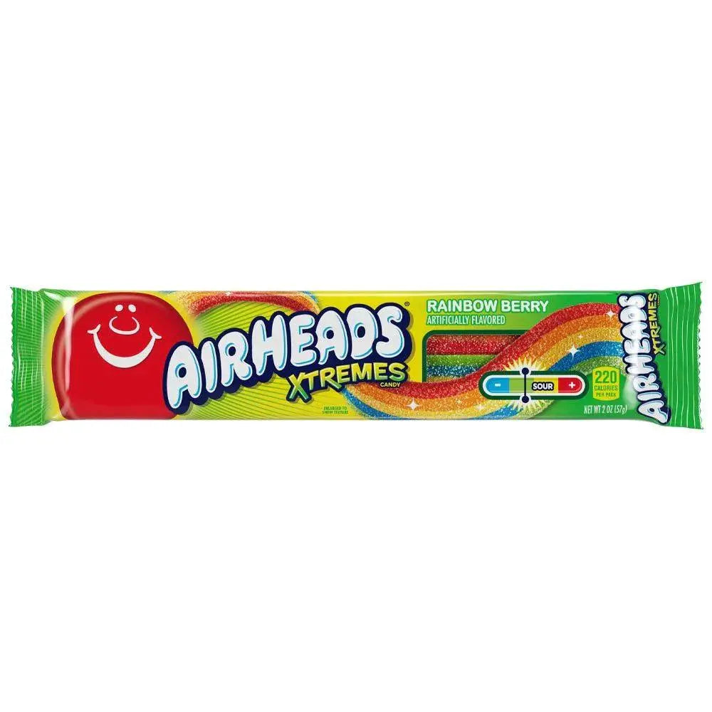 Airheads Xtremes Ceintures Acides Baies Arc-en-Ciel 57g OhMyCandyBox