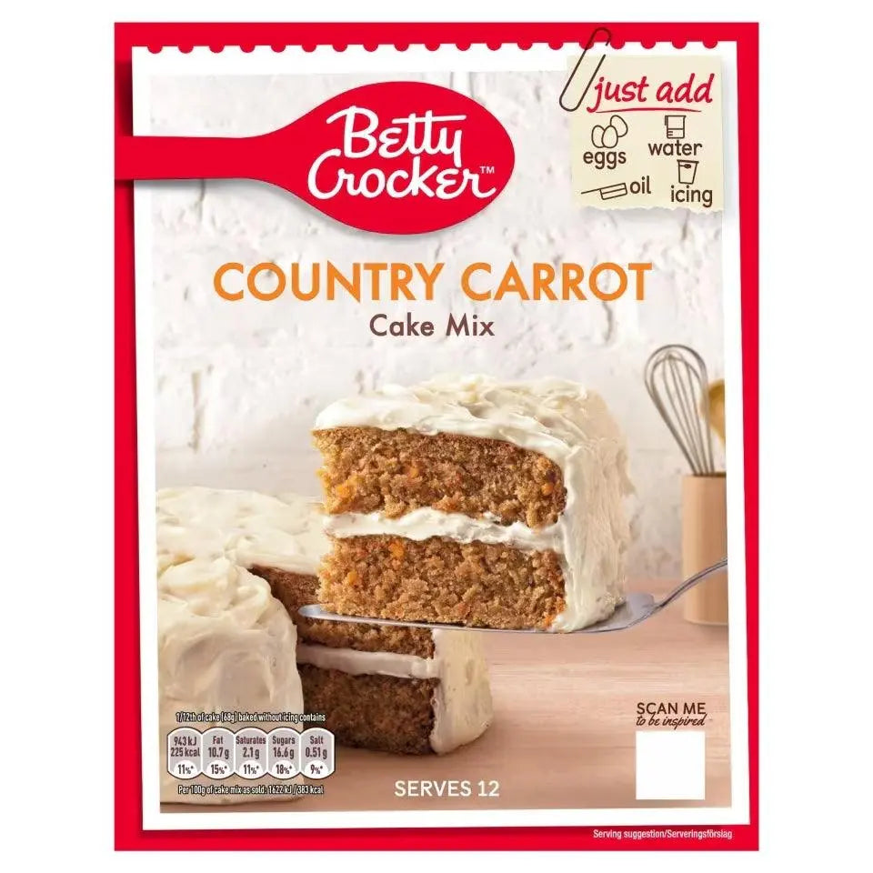 Mélange à gâteau Betty Crocker Carotte Campagnarde 425g OhMyCandyBox