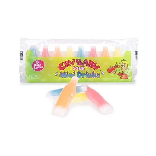 Mini Boissons Cry Baby Sour 8 Pack 79g OhMyCandyBox