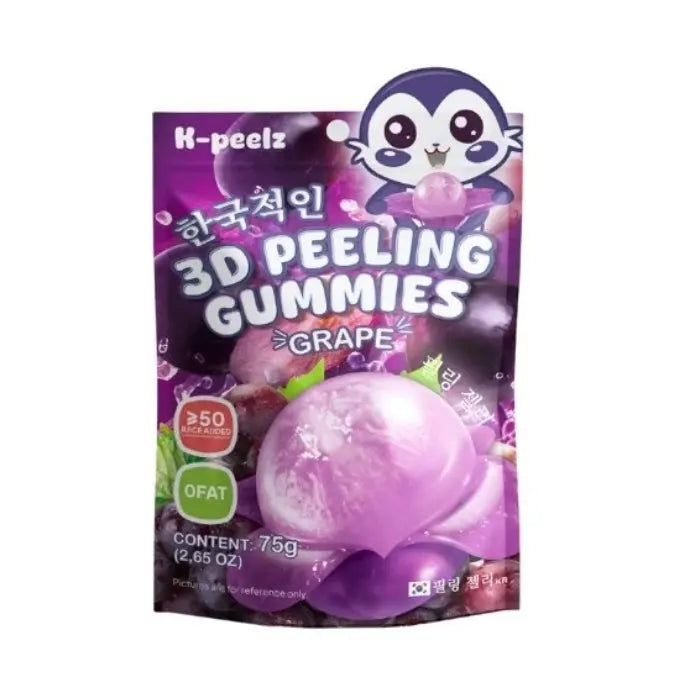 K-Peelz Gummy 3D Pêles Raisin 75g OhMyCandyBox