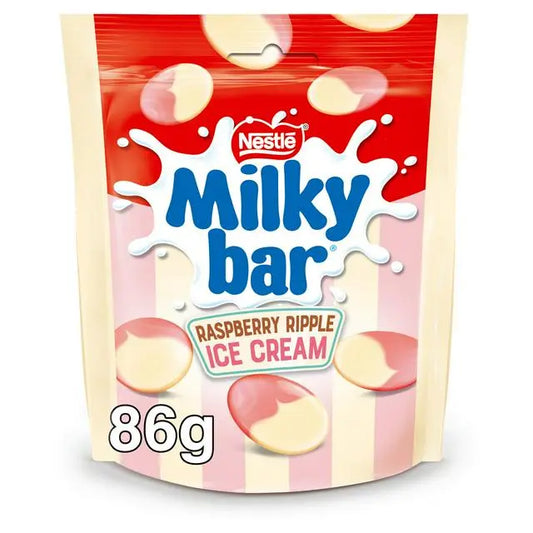 Boutons Milkybar Ripple Framboise Glace 86g OhMyCandyBox
