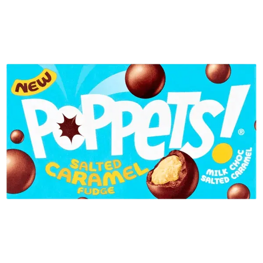 Poppets Chocolat au Lait enrobé de Fudge Caramel Salé 36g OhMyCandyBox