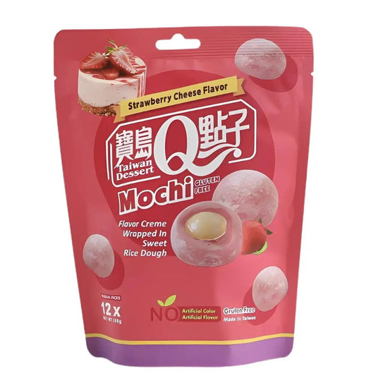 Mochi au fromage à la fraise Q Brand 180g OhMyCandyBox