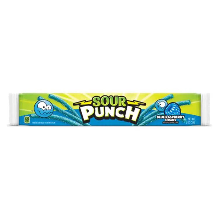 Sour Punch Paille Framboise Bleue 57g OhMyCandyBox