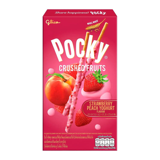 Pocky Fruits Écrasés Fraise/Peche 38g OhMyCandyBox