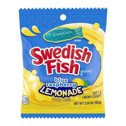 Swedish Fish Framboise Bleue Limonade 102g OhMyCandyBox